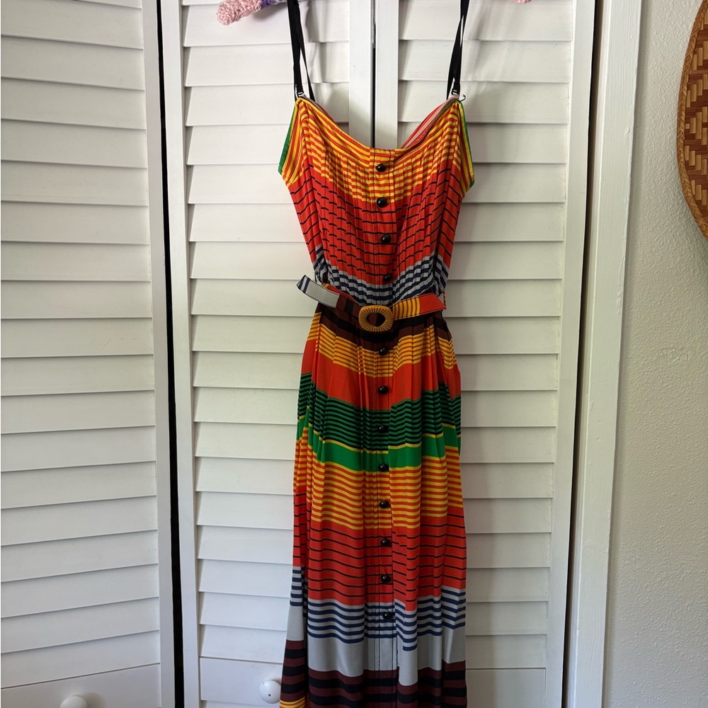 Plenty by Tracy Reese Orange Red Sundress Maxi